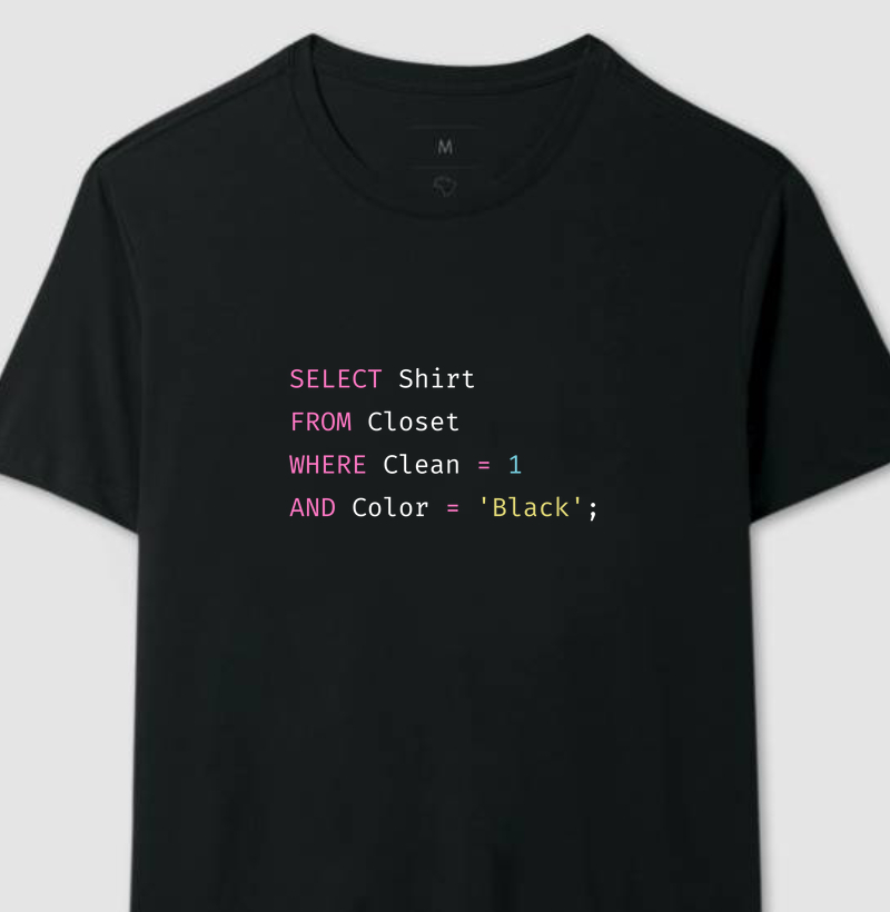 Camiseta - Comando SQL